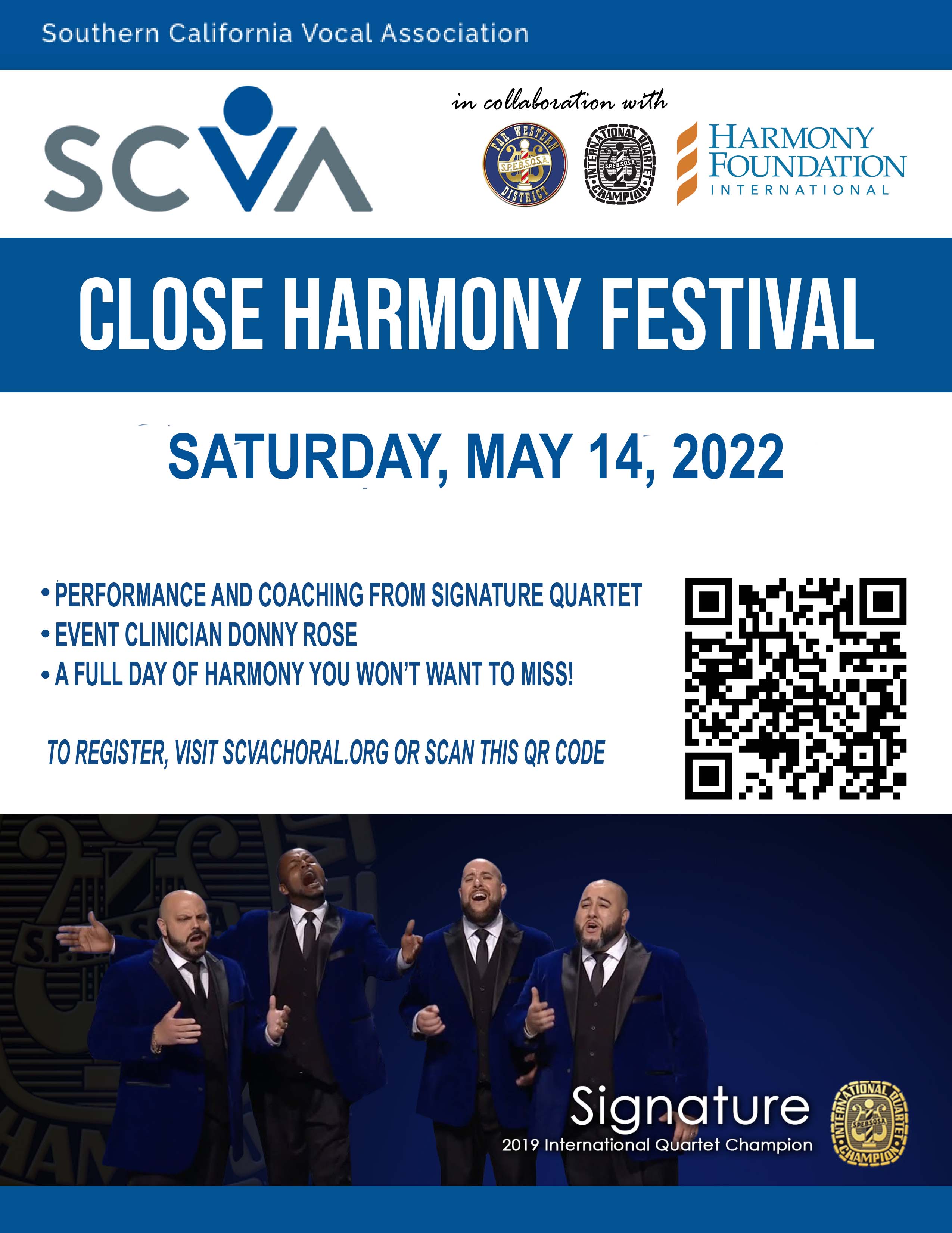 May 14 Close Harmony Festival